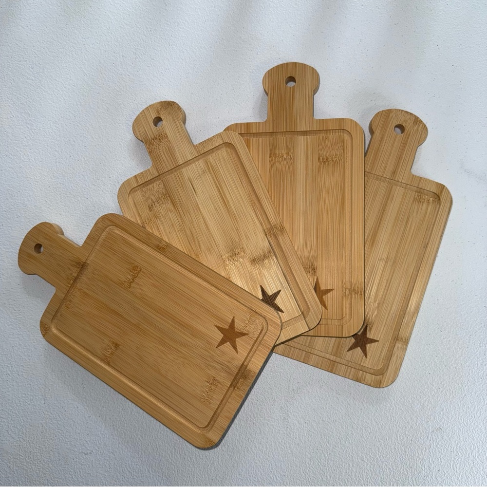 Bamboo Cutting Boards with Star Design